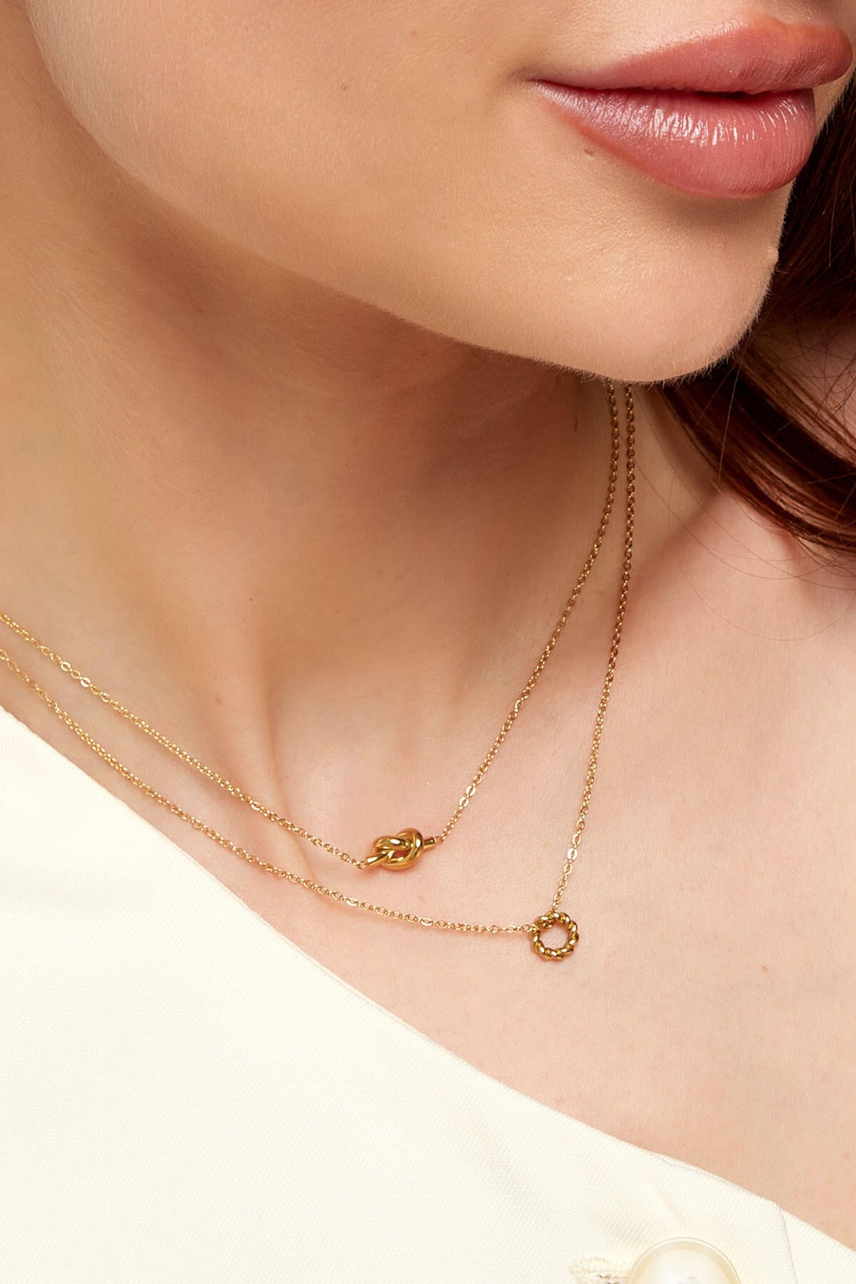 knotted charm necklace 