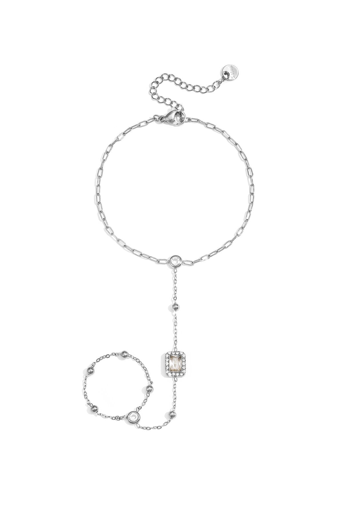 Handchain with framed statement stone