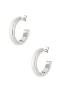 Thick hoop earrings