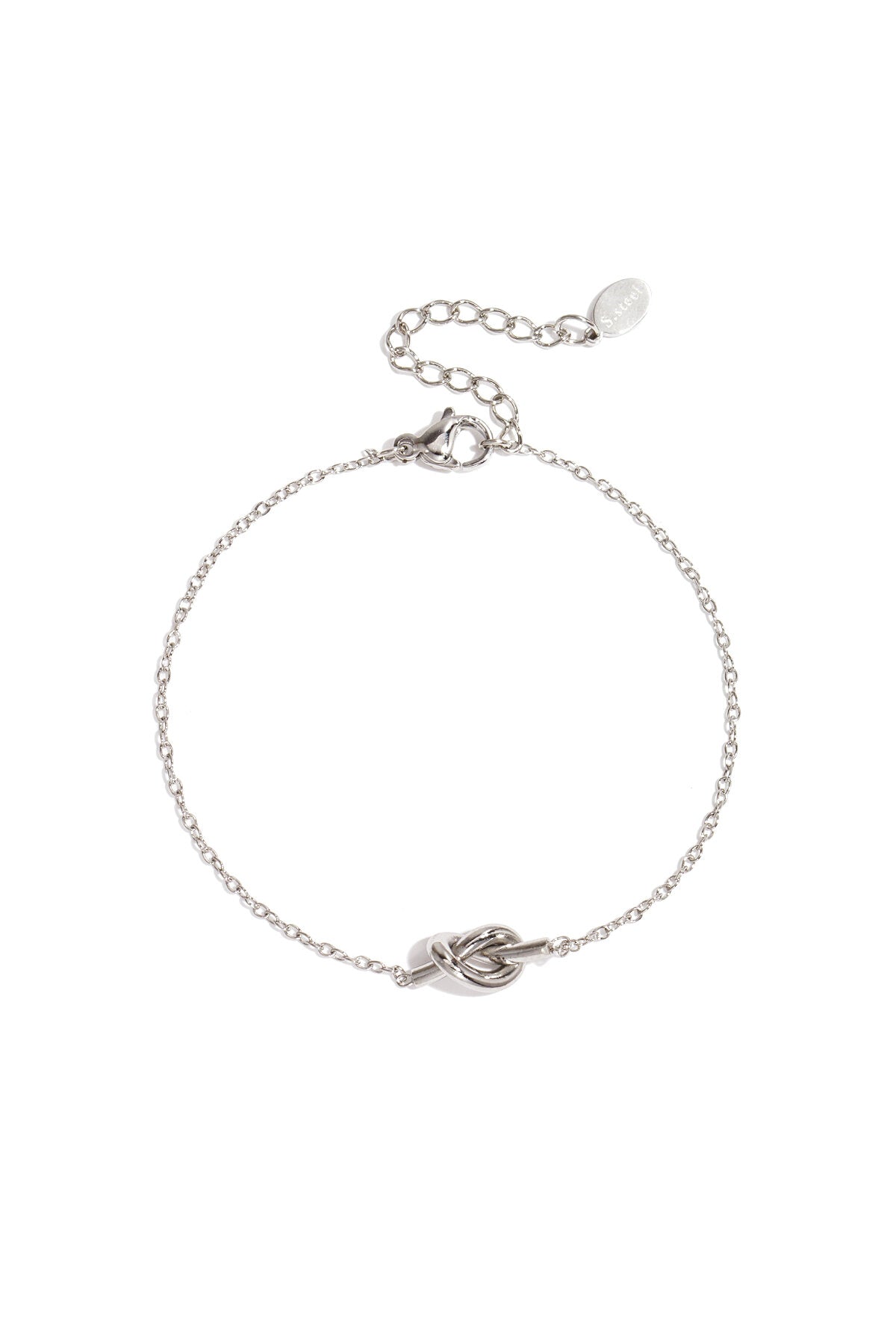 Simple bracelet with knotted charm