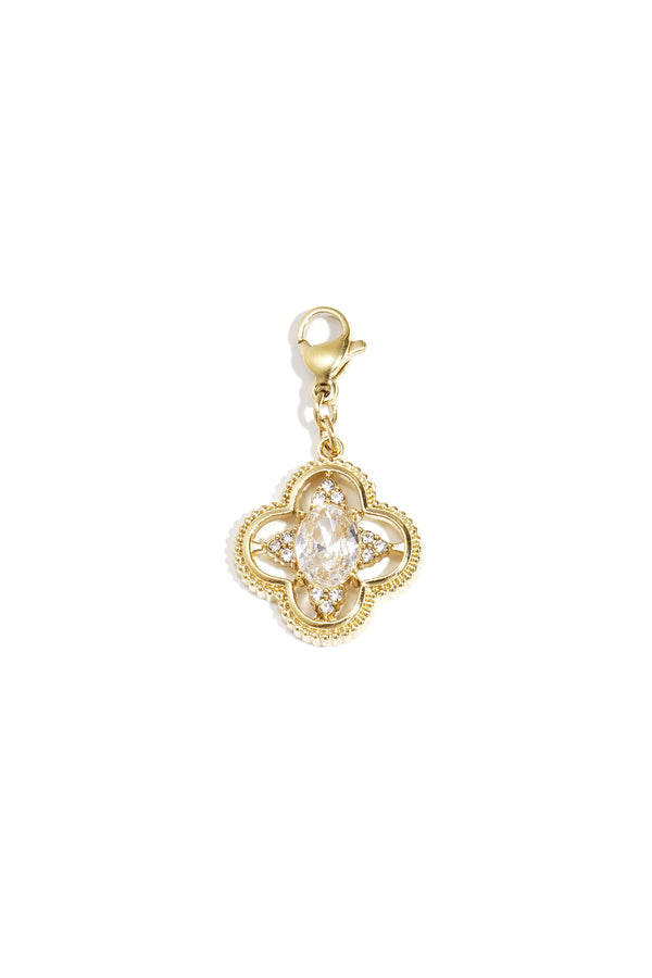 Clover jewelry charm with stones