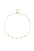 Necklace with zigzag pattern and stones